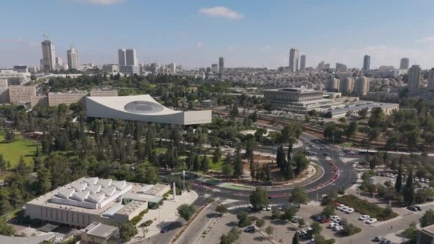 Aerial view of National Library of Israel in Jerusalem Israel. Aerial view of National Library of Israel in Jerusalem Israel.