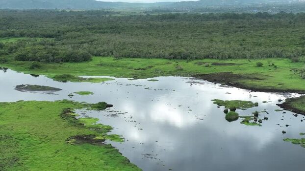 Aerial view of Rawa Bento wetlands in Gunung Tujuh Indonesia. Aerial view of Rawa Bento wetlands in Gunung Tujuh Indonesia.