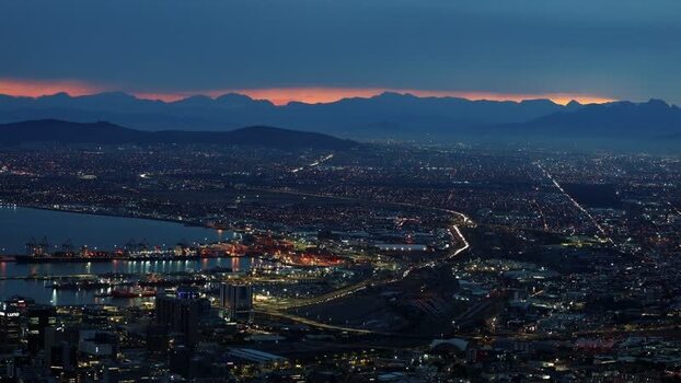 View of Cape Town at sunrise South Africa. View of Cape Town at sunrise South Africa.