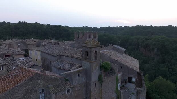 Aerial view of Calcata village in Italy. Aerial view of Calcata village in Italy.
