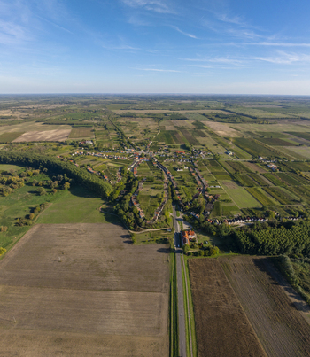 Aerial view of Hajos pincefalu a historic wine cellar village with rows of traditional cellars surrounded by vineyards and agricultural fields in Hajos Hungary. Aerial view of Hajos pincefalu a historic wine cellar village with rows of traditional cellars surrounded by vineyards and agricultural fields in Hajos Hungary.
