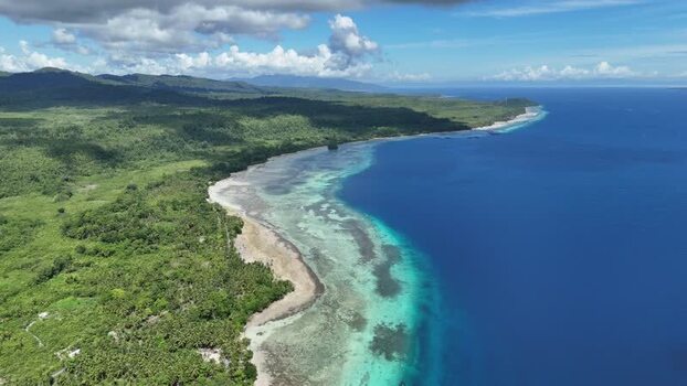 Aerial view of Pantai Yanain Hulaliu Indonesia. Aerial view of Pantai Yanain Hulaliu Indonesia.