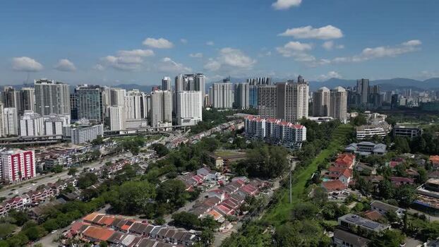Aerial view of Kuala Lumpur skyline and residential area Malaysia. Aerial view of Kuala Lumpur skyline and residential area Malaysia.