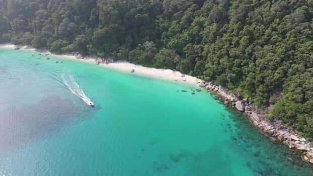 Aerial view of Perhentian Islands beach in Terengganu Malaysia. Aerial view of Perhentian Islands beach in Terengganu Malaysia.