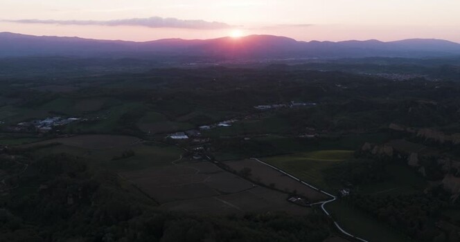 Aerial view of Balze del Valdarno at sunset Italy. Aerial view of Balze del Valdarno at sunset Italy.