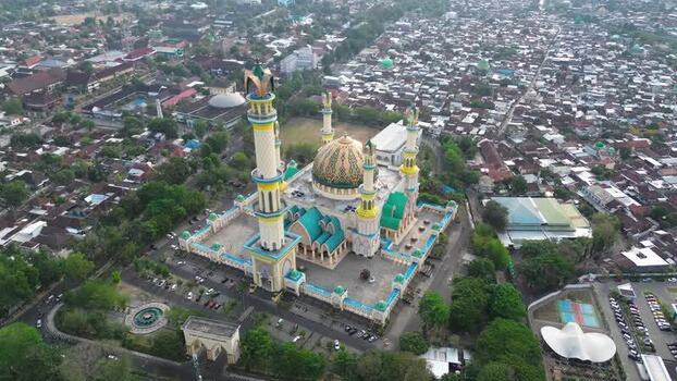 Aerial view of Islamic Center of West Nusa Tenggara Indonesia.