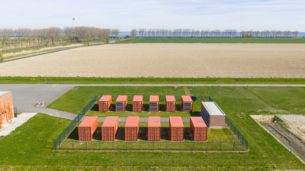 Aerial View of BESS at Wind Park