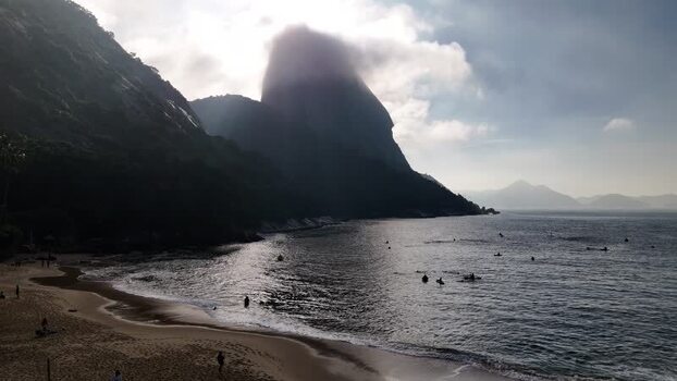 Aerial view of Red Beach and Sugarloaf Mountain Brazil. Aerial view of Red Beach and Sugarloaf Mountain Brazil.