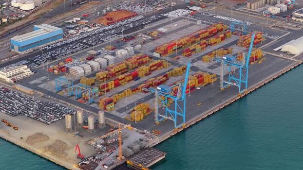 Aerial view of Civitavecchia Port in Italy. Aerial view of Civitavecchia Port in Italy.