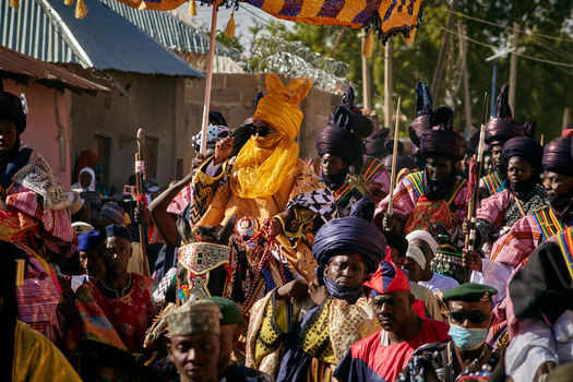 Crowd in Zaria Kofar Fada Kaduna State Nigeria Crowd in Zaria Kofar Fada Kaduna State Nigeria