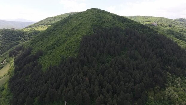 Aerial view of Visocica Hill in Visoko Bosnia and Herzegovina. Aerial view of Visocica Hill in Visoko Bosnia and Herzegovina.