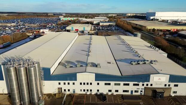 Aerial view of Jokey Injection Moulding Factory United Kingdom.