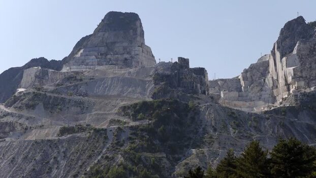 Aerial view of marble quarries in the Apuan Alps Italy. Aerial view of marble quarries in the Apuan Alps Italy.