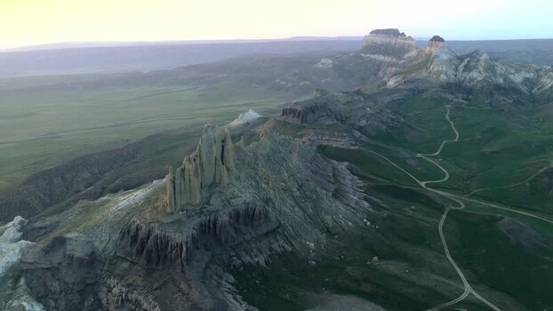 Aerial view of Airakty mountains with sharp rocky ridges Kazakhstan. Aerial view of Airakty mountains with sharp rocky ridges Kazakhstan.