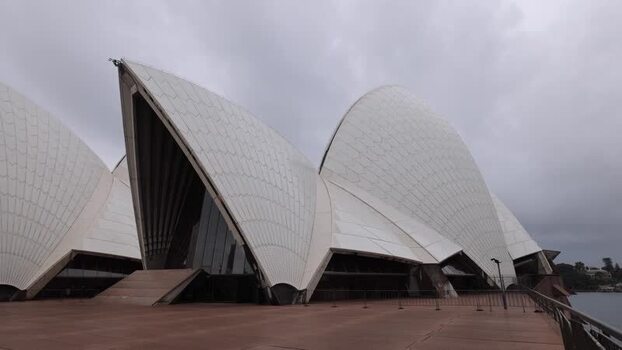 View of Sydney Opera House in Sydney Australia.