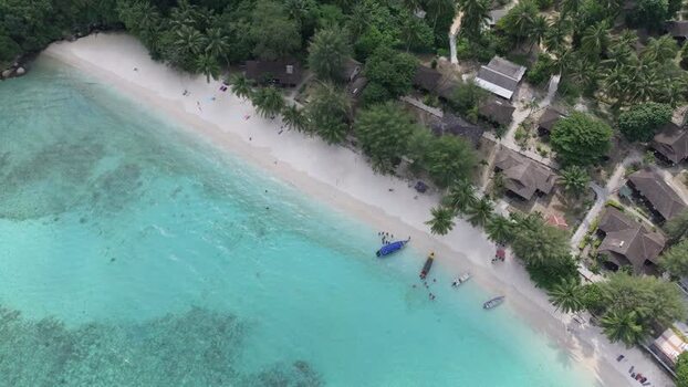 Aerial view of Perhentian Islands beach in Terengganu Malaysia. Aerial view of Perhentian Islands beach in Terengganu Malaysia.