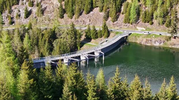 Aerial view of Kraftwerk Bodendorf and Sperre Paal Austria. Aerial view of Kraftwerk Bodendorf and Sperre Paal Austria.