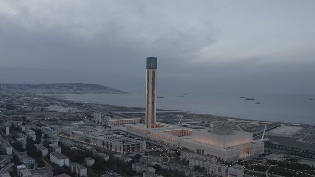 Aerial view of the Great Mosque of Algiers Algeria.