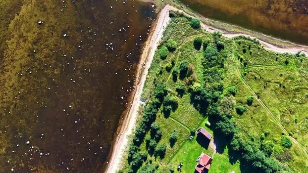 Aerial view of coastal landscape in Latvia. Aerial view of coastal landscape in Latvia.