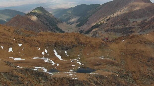 Aerial view of Transfagarasan mountain landscape in Romania. Aerial view of Transfagarasan mountain landscape in Romania.