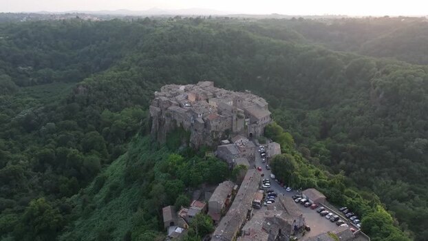 Aerial view of Calcata village in the Lazio region Italy. Aerial view of Calcata village in the Lazio region Italy.