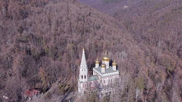 Aerial view of Shipka Memorial Church in Bulgaria. Aerial view of Shipka Memorial Church in Bulgaria.