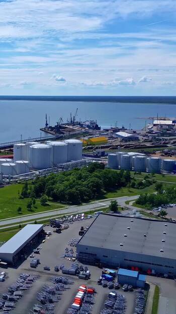 Aerial view of the industrial port area in Tallinn Estonia. Aerial view of the industrial port area in Tallinn Estonia.