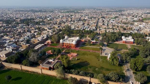 Aerial view of Barbar mahal bahawalpur Pakistan.