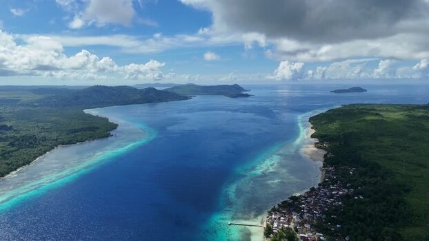 Aerial view of Pantai Yanain Hulaliu Indonesia. Aerial view of Pantai Yanain Hulaliu Indonesia.