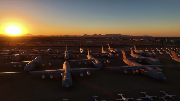 Aerial view of planes at AMARG United States. Aerial view of planes at AMARG United States.