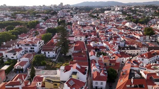 Aerial view of Cascais town center Portugal. Aerial view of Cascais town center Portugal.