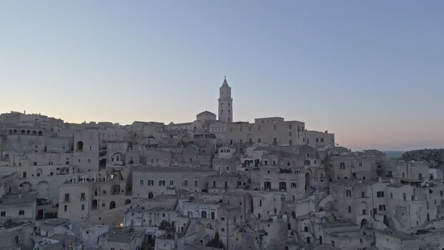 Aerial view of Sassi di Matera Italy.