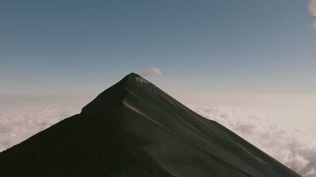 Aerial view of Acatenango volcano peak in Guatemala. Aerial view of Acatenango volcano peak in Guatemala.