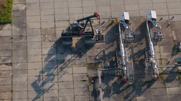 Aerial view of UGS Damborice gas storage facility Czechia. Aerial view of UGS Damborice gas storage facility Czechia.