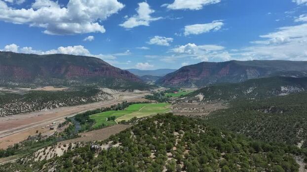 Aerial view of the lower valley in Eagle Colorado United States.