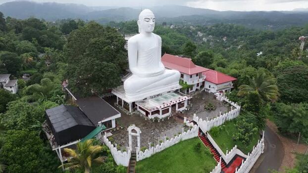 Aerial view of Bahirawakanda Vihara Buddha Statue Sri Lanka. Aerial view of Bahirawakanda Vihara Buddha Statue Sri Lanka.
