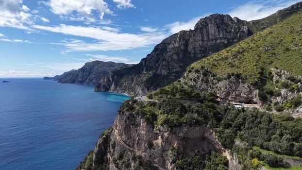 Aerial view of Via Nastro Azzurro Italy. Aerial view of Via Nastro Azzurro Italy.