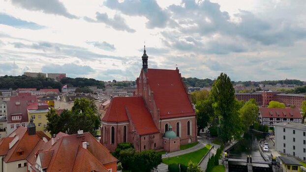 Aerial view of the Church in Bydgoszcz Poland. Aerial view of the Church in Bydgoszcz Poland.
