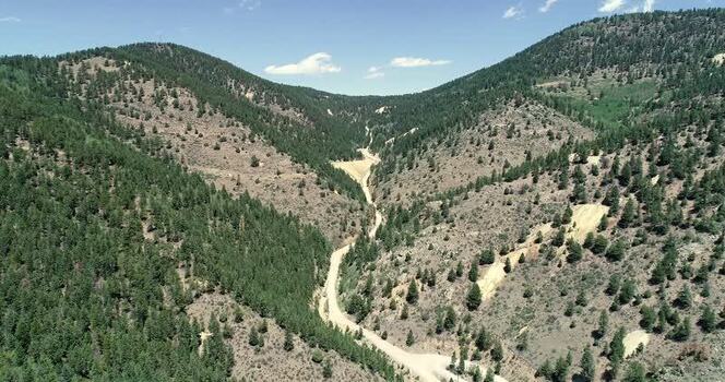 Aerial view of Virginia Canyon in Idaho Springs United States. Aerial view of Virginia Canyon in Idaho Springs United States.