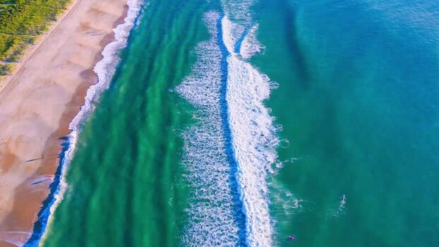 Aerial view of Wrightsville Beach North Carolina United States.
