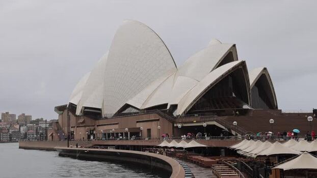 View of Sydney Opera House in Sydney Australia.