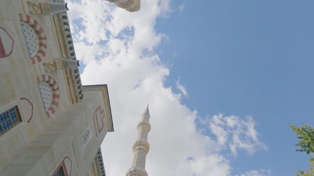 View of Selimiye Mosque minaret in Edirne Turkiye. View of Selimiye Mosque minaret in Edirne Turkiye.