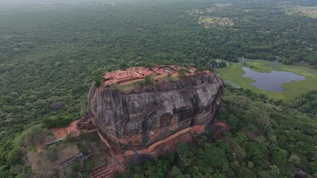 Aerial view of Sigiriya Lion Rock in Sri Lanka. Aerial view of Sigiriya Lion Rock in Sri Lanka.