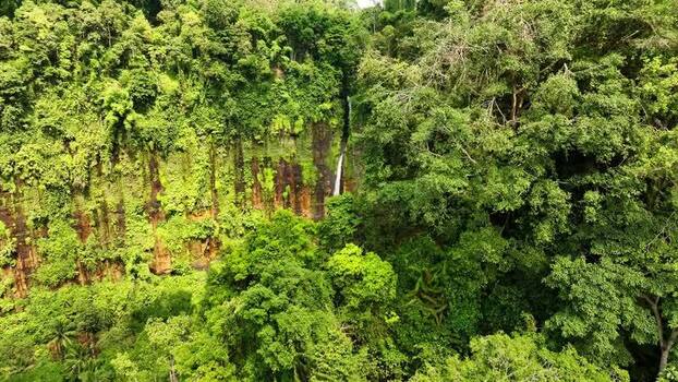 Aerial view of Kapas Biru Waterfall Indonesia. Aerial view of Kapas Biru Waterfall Indonesia.