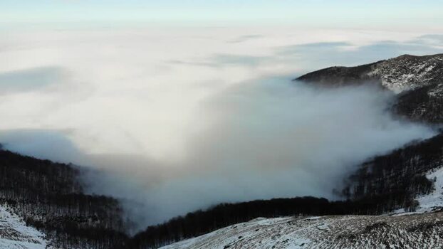 Aerial view of Balkan Mountains in Bulgaria.