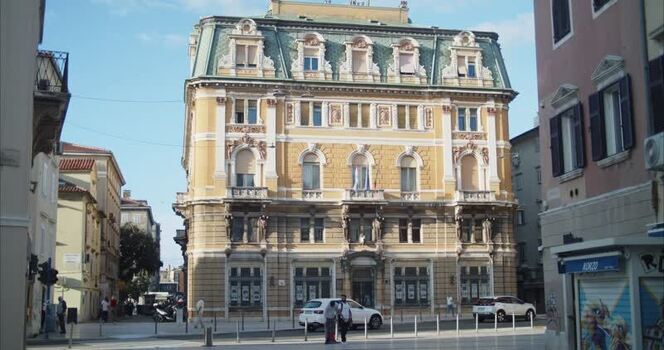 View of historic building in Rijeka Croatia.