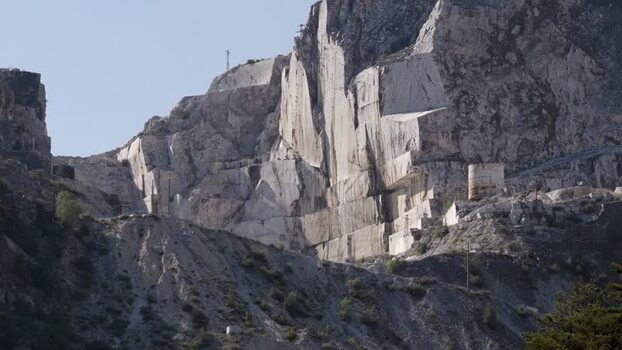 Aerial view of Colonnata marble quarries in Tuscany Italy. Aerial view of Colonnata marble quarries in Tuscany Italy.