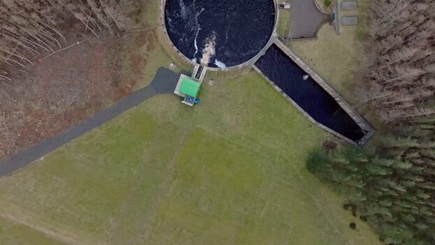 Aerial view of Whiteadder Reservoir near Duns United Kingdom. Aerial view of Whiteadder Reservoir near Duns United Kingdom.