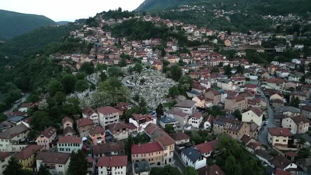 Aerial view of Sarajevo residential area Bosnia and Herzegovina. Aerial view of Sarajevo residential area Bosnia and Herzegovina.