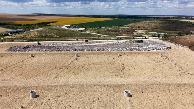 Aerial view of landfill site in Varna Bulgaria. Aerial view of landfill site in Varna Bulgaria.